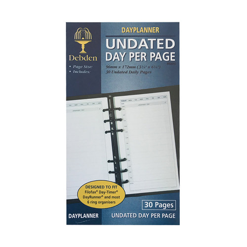 Collins Debden Personal Size Daily NonDated Refill Mega Office Supplies