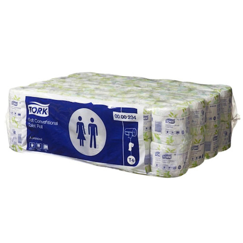 Tork Extra Soft Conventional Toilet Paper Roll White T4, Premium