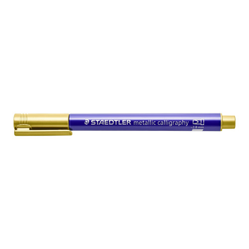 Staedtler metallic calligraphy markers, 10 metallic colours for light and  dark paper, 8325 TB10