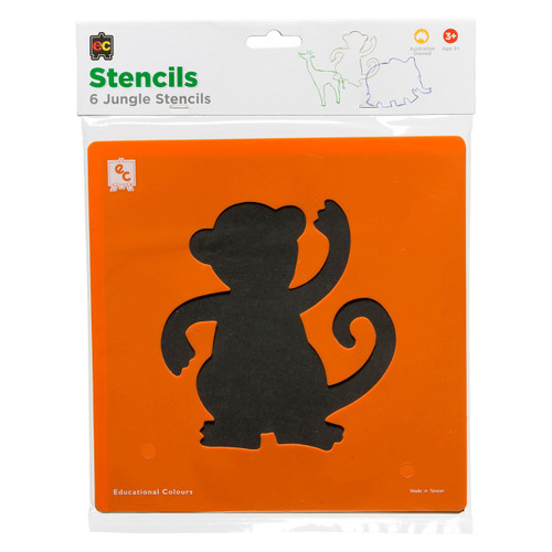 Jungle Animals Stencils Set of 6 - Educational Colours | Mega Office ...
