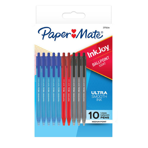 Papermate Erasermate Medium Point (1.0 mm) Black Erasable Ballpoint Pens  (Pack of 12 Pens)