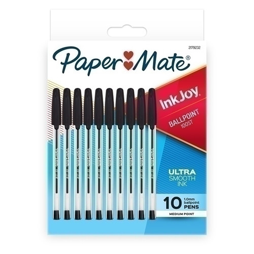 Paper Mate InkJoy 100ST Ballpoint Pens | Fine Point (0.7mm) | Assorted  Classic Colours | 5 Count
