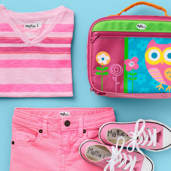 AVERY 40700 KIDS WRITEABLE NO-IRON FABRIC LABELS, ASSORTED SHAPES & SIZES -  WHITE