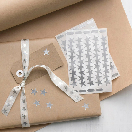 Avery #932351 Silver Multi-Purpose Stickers - Small Stars - 90/Pack | It's A Mega Thing