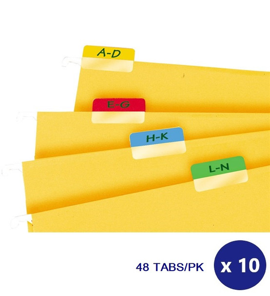3L 100852411 Index Tabs 40Mm Assorted Colours (48 Tabs) Box 10 | Its A Mega Thing