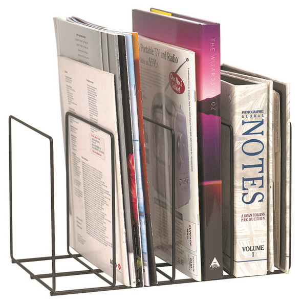 Marbig Instyle Wire Book and Magazine Rack Black