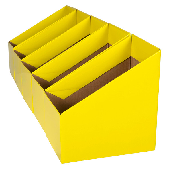 Marbig Large Book Box Yellow Pack of 5