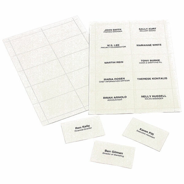 Rexel Convention Badge Insert Card White Pack of 250
