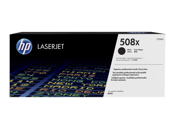 HP 508X High Yield Original LaserJet Toner Cartridge Black 12500 Pages