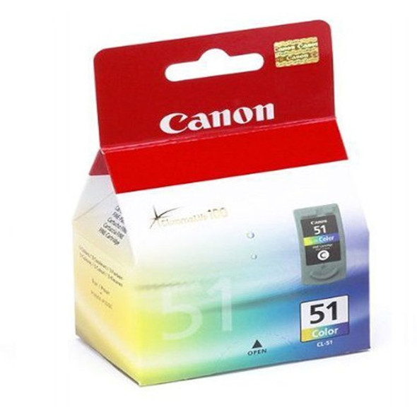 Canon CL51 Ink Cartridge High Yield Fine 545 Pages Tri-Colour Canon CL51 Ink Cartridge High Yield Fine 545 Pages Tri-Colour
