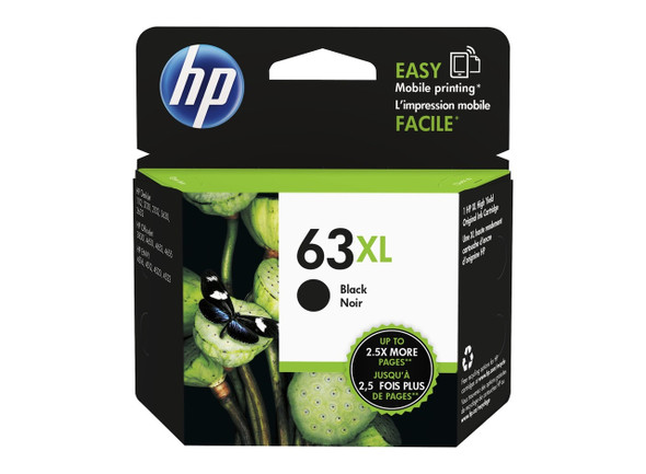 HP 63XL High Yield Original Ink Cartridge Black 480 Pages