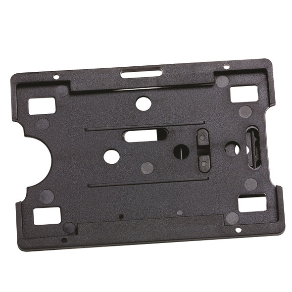 Rexel Security Rigid Card Holder with Adjustable Clip Black Pack of 10