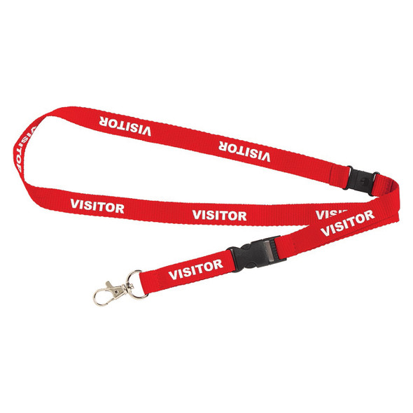 Rexel Red Pre-Printed Visitor Lanyard Pack of 5
