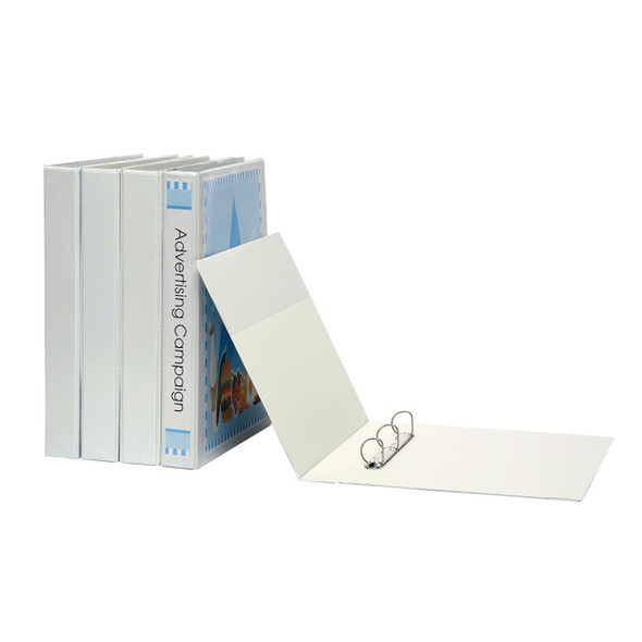 Marbig A3 Clearview Insert Binder 38mm 3D Portrait White Pack of 12