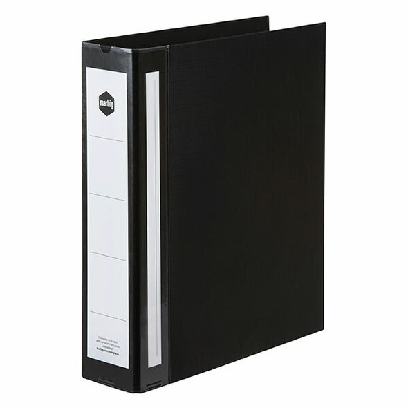Marbig Ring Binder Deluxe 50mm 2D Polyethylene A4 Black