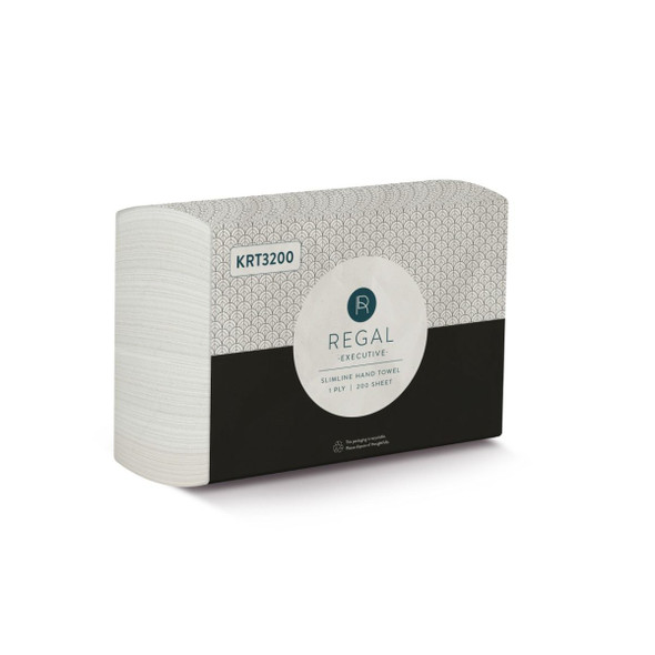 Regal Slimline TAD Hand Towel 1 Ply 200 Sheet 16 Pack Regal Slimline TAD Hand Towel 1 Ply 200 Sheet 16 Pack