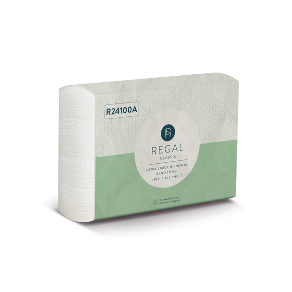 Regal R24100A Ultraslim Extra Long Interleave Towel 23 x 36.5cm 24 Packs of 100 Sheets