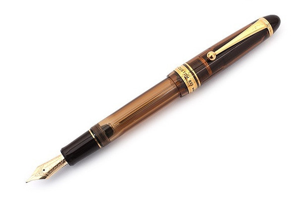 Pilot Custom 823 Fountain Pen Brown Barrel 14K Gold Fine Nib
