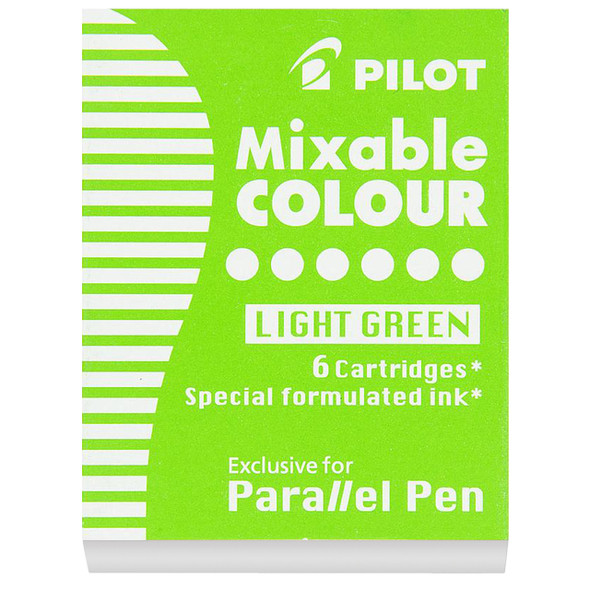 Pilot Parallel Pen Refill Cartridge Light Green Pack of 12