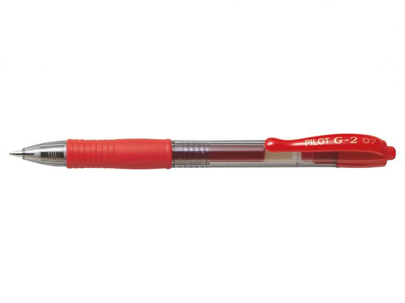 Pilot G-2 0.7mm Retractable Gel Pen Red Box of 12