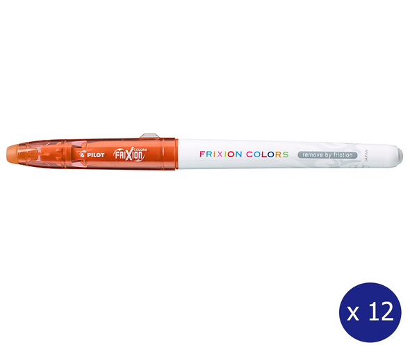 Pilot FriXion Colours Erasable Marker 2.5mm Orange Box of 12