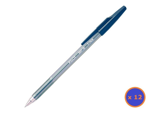 Pilot BP-S The Better Ballpoint Stick Pen Fine Blue Box of 12