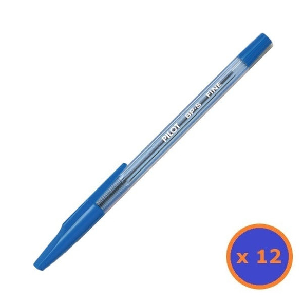 Pilot BP-S Blue The Better Ballpoint Stick Pen Fine Box of 12