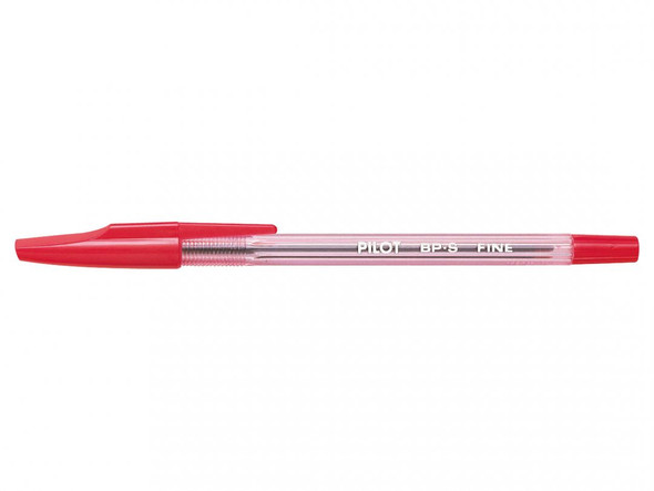 Pilot BP-S Red The Better Ballpoint Stick Pen Fine Box of 12