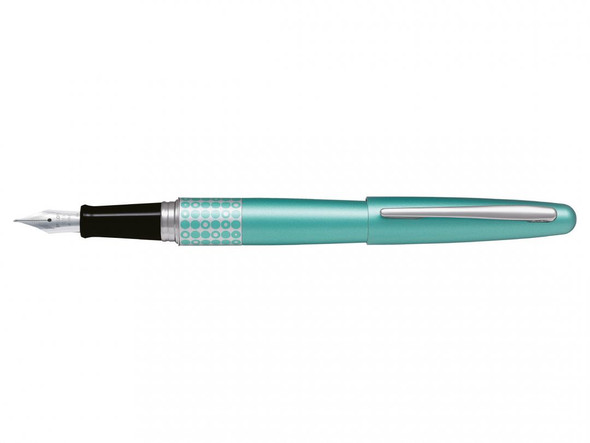 Pilot MR3 Retro Pop Fountain Pen Aqua Dots Barrel Medium Nib