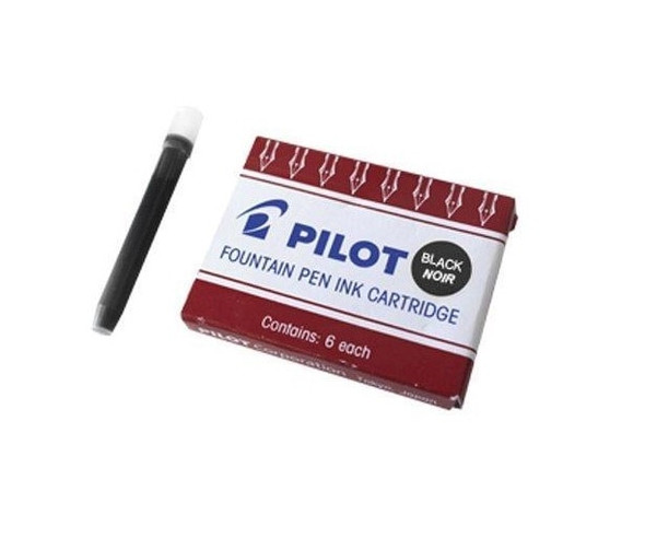 Pilot IC-50 Fountain Pen Refill Cartridge Black Pack of 6