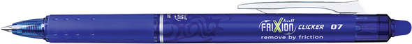 Pilot FriXion Clicker Fine Erasable Retractable Gel Pen Blue Pack of 6
