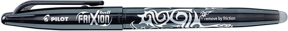 Pilot FriXion Ball Erasable Rollerball Gel Pen Black Fine Pack of 6