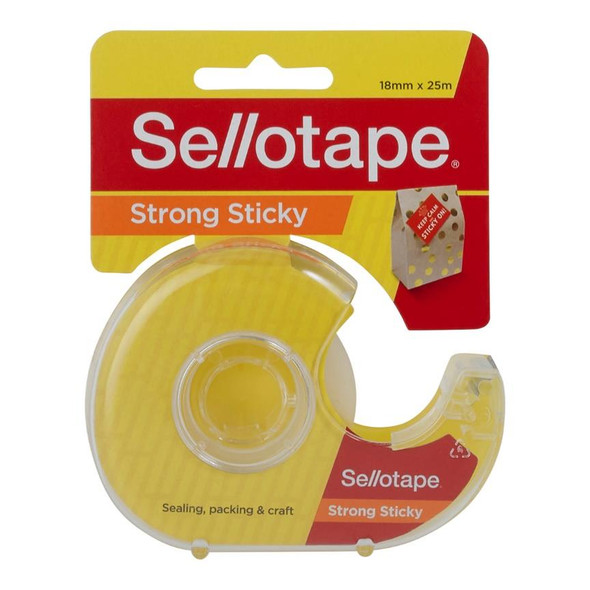 Sellotape Sticky Tape with Dispenser 18mm x 25m Pack of 8