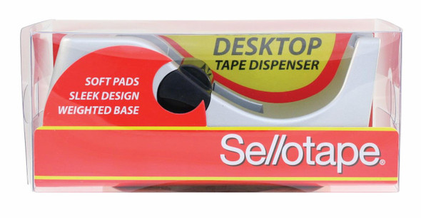 Sellotape Single Desktop Dispenser for 12mm to 19mm Tape Pack of 3