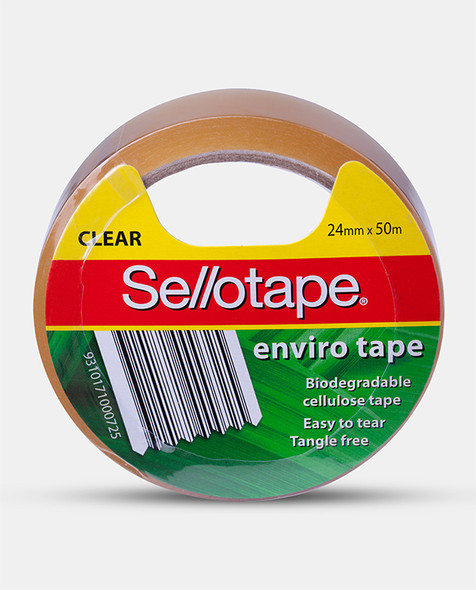 Sellotape Enviro Tape Roll Large 24mm x 50m Clear Pack of 6