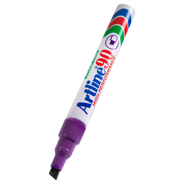 Artline 90 Permanent Marker 5mm Chisel Nib Purple 109006 Box 12 | Mega Office Supplies