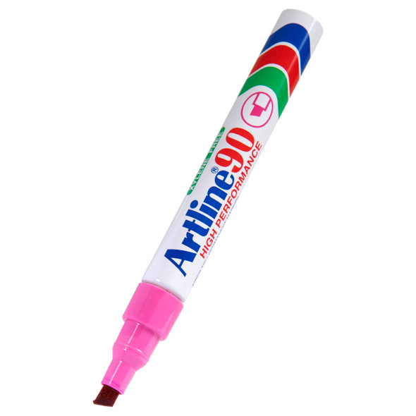 Artline 90 Permanent Marker 5mm Chisel Nib Pink 109009 Box 12 | Mega Office Supplies