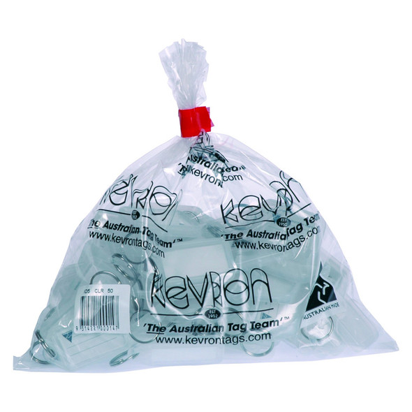 Kevron ID5 Key Tags Clear Bag of 50