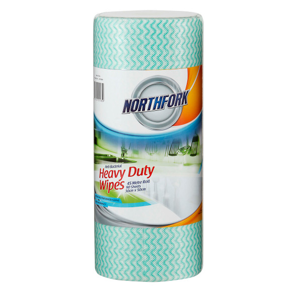Northfork Antibacterial Perforated Roll 45m 90 Sheets Green
