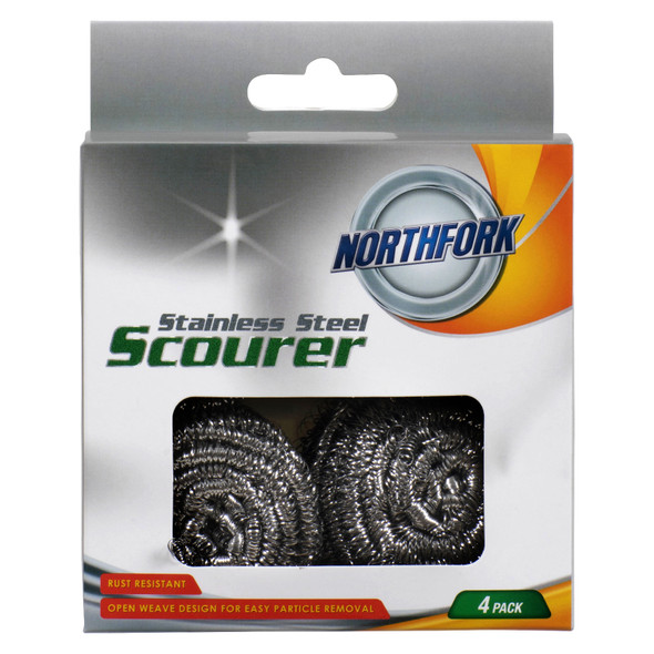 Northfork Stainless Steel Scourer Pack of 4