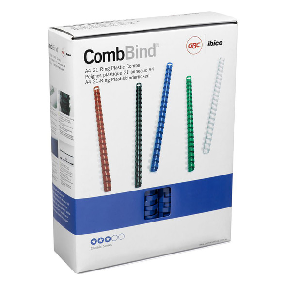 GBC Binding Comb 25mm Blue Pack of 50