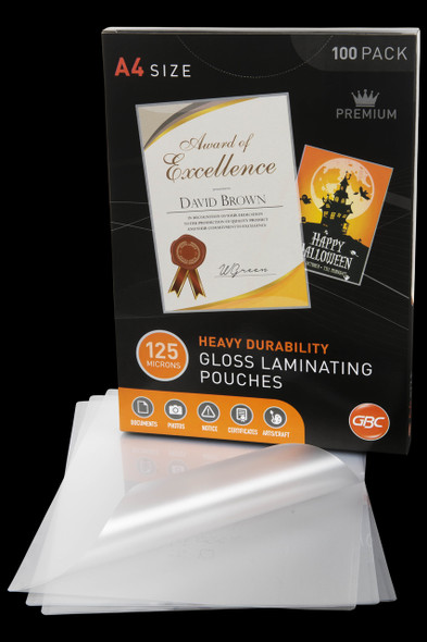 Laminating Pouches A4 125 Micron Pack 100 GBC