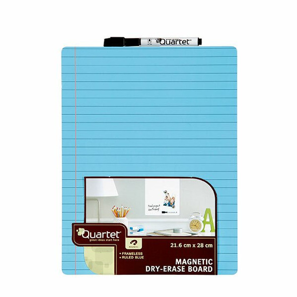 Quartet Magnetic Tile Ruled Whiteboard 216 x 280mm Blue
