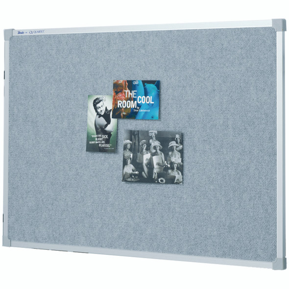 Quartet Penrite Fabric Pinboard Silver 900 x 600mm