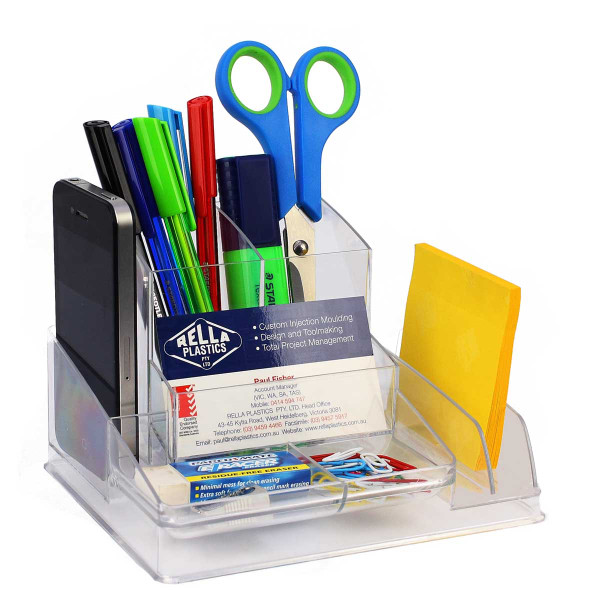 Italplast Desk Organiser Clear
