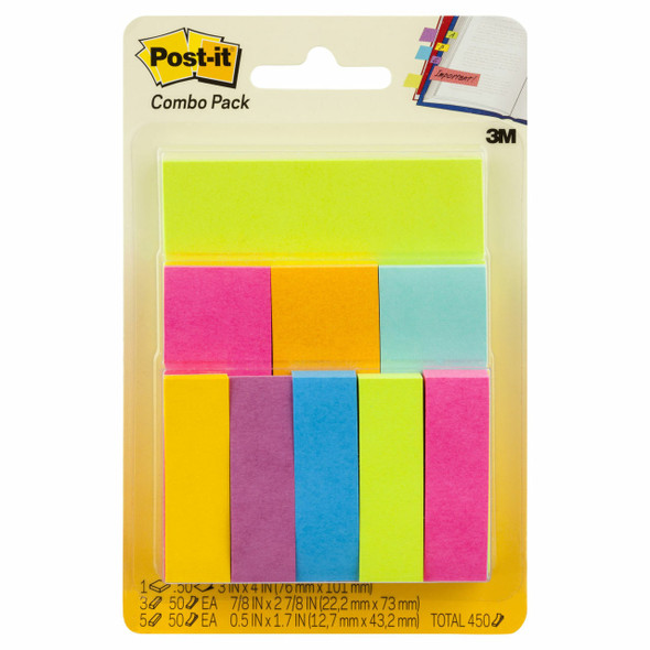 Post-it Page Markers Assorted Sizes and Colours 670-COMBO