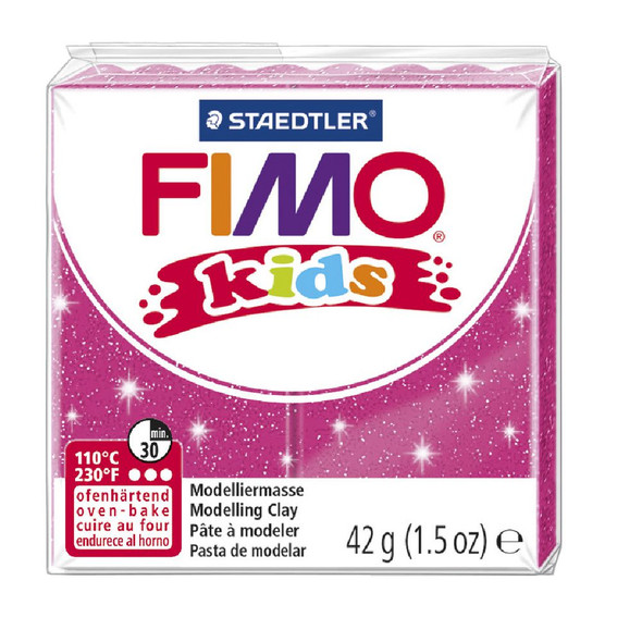Fimo Kids Modelling Clay Glitter Pink