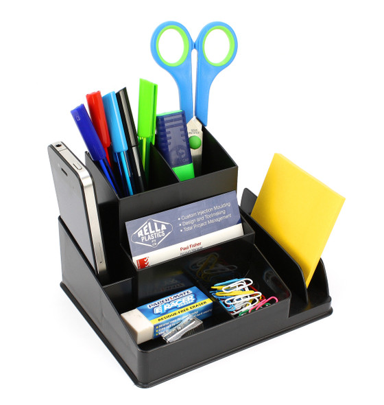 Italplast Desk Organiser Black