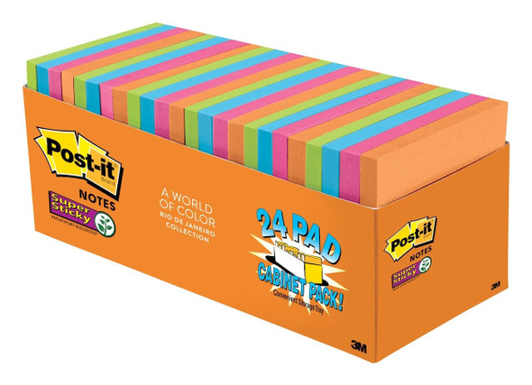 Post-it Super Sticky Notes Rio De Janeiro 76 x 76mm Pack of 24 654-24SSAU-CP