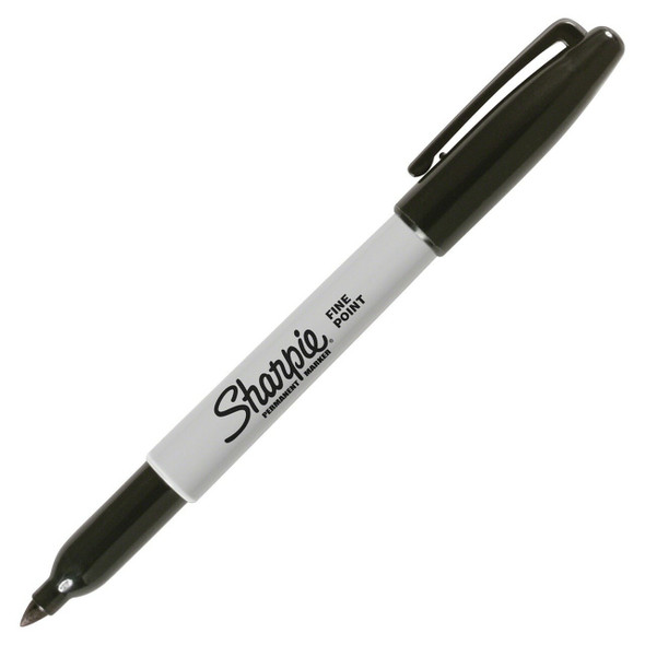 Sharpie Black Permanent Marker Fine Point Box of 12